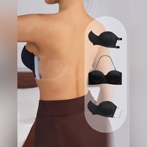 Brand new. Black Strapless Backless Bra